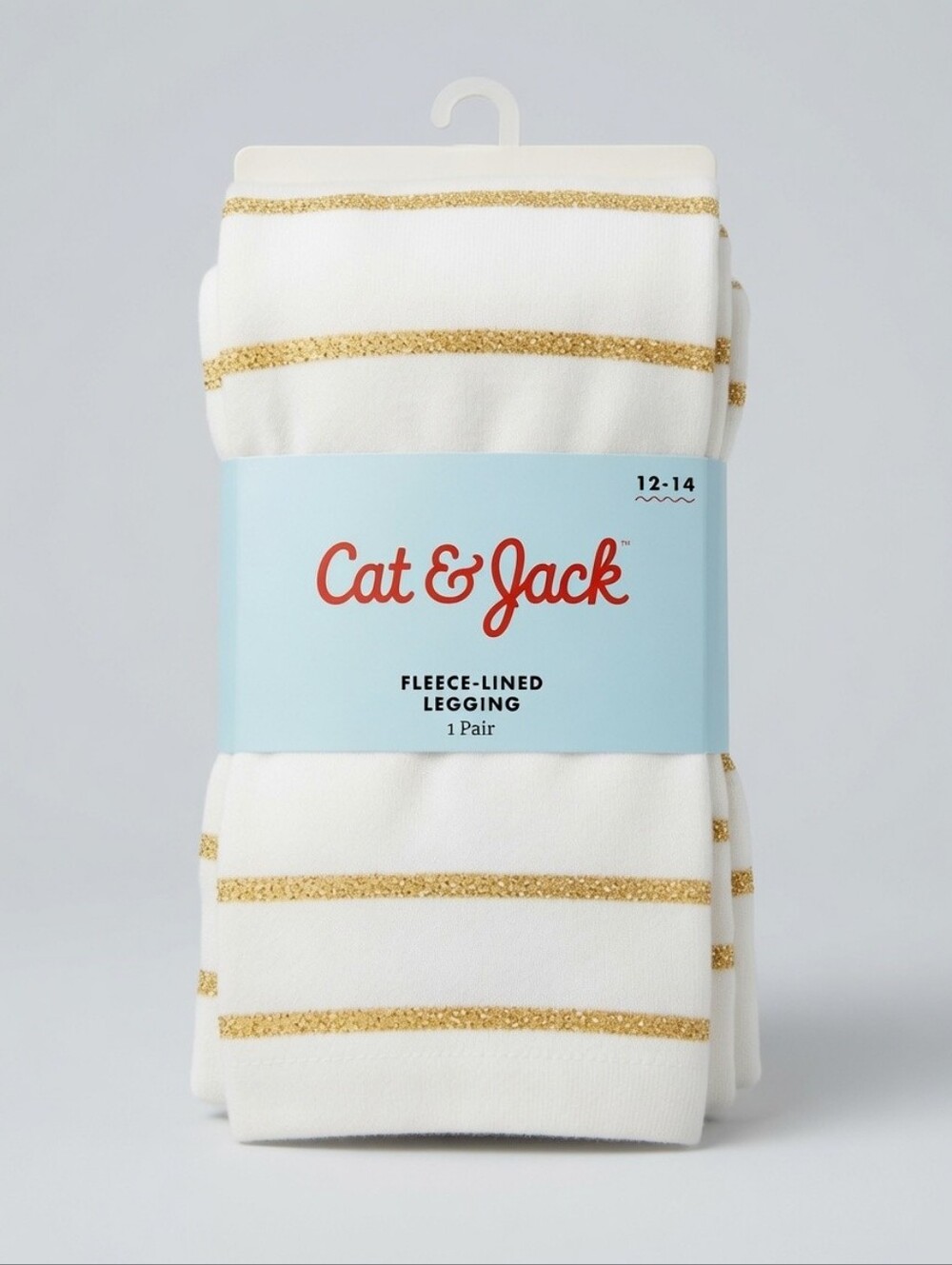 Cat & Jack Girl's Fleece-Lined Leggings Cream, Size 12-14